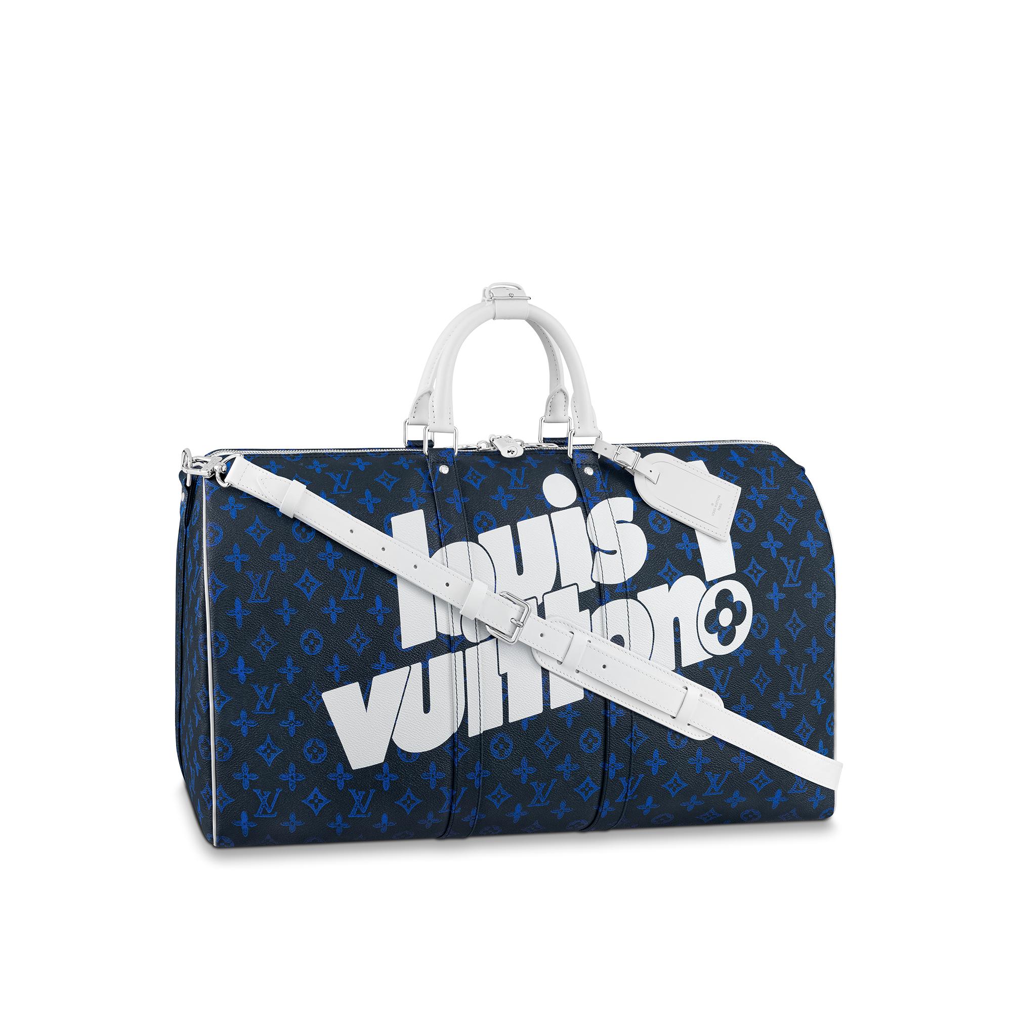 louis vuitton luggage blue