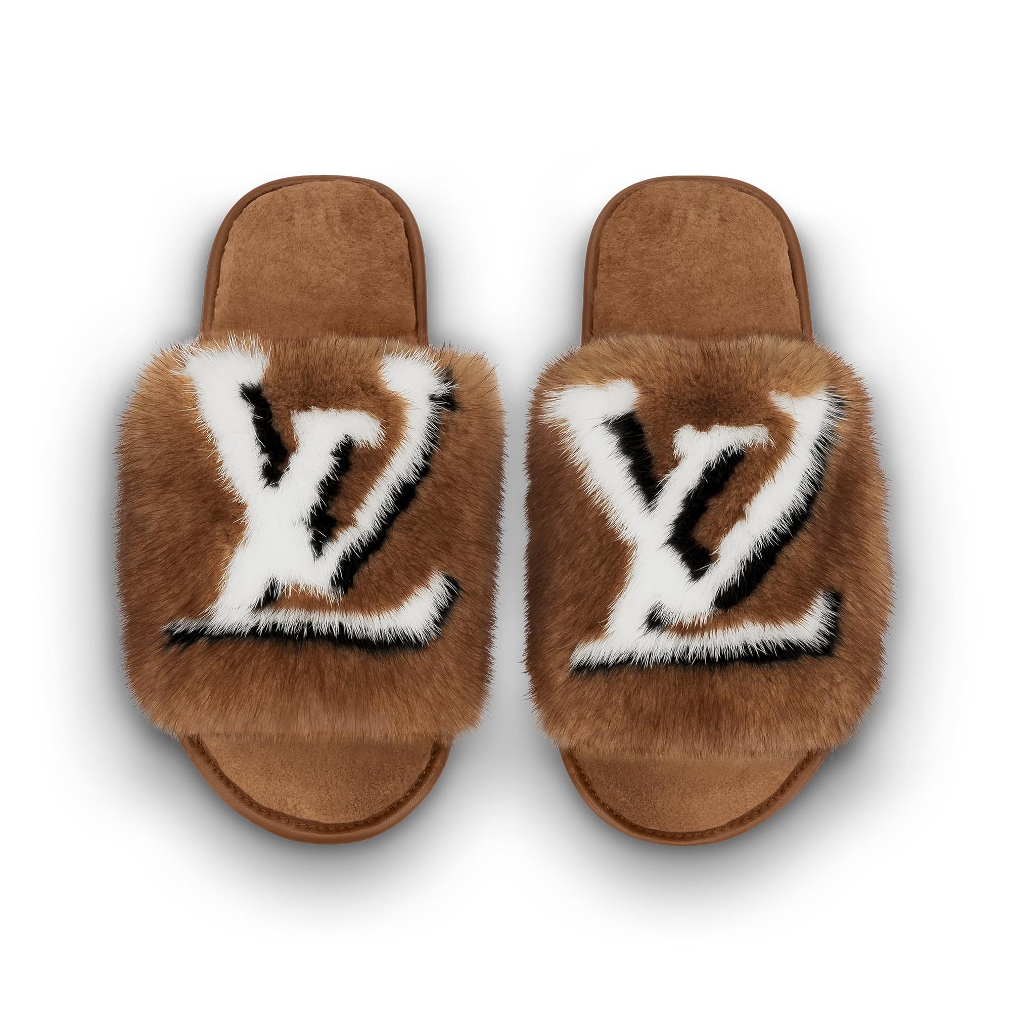 mink slippers louis vuitton