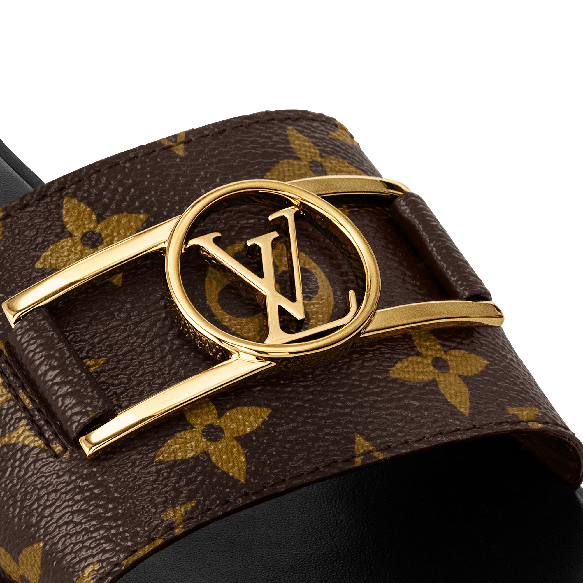 louis vuitton lock it mule sandals
