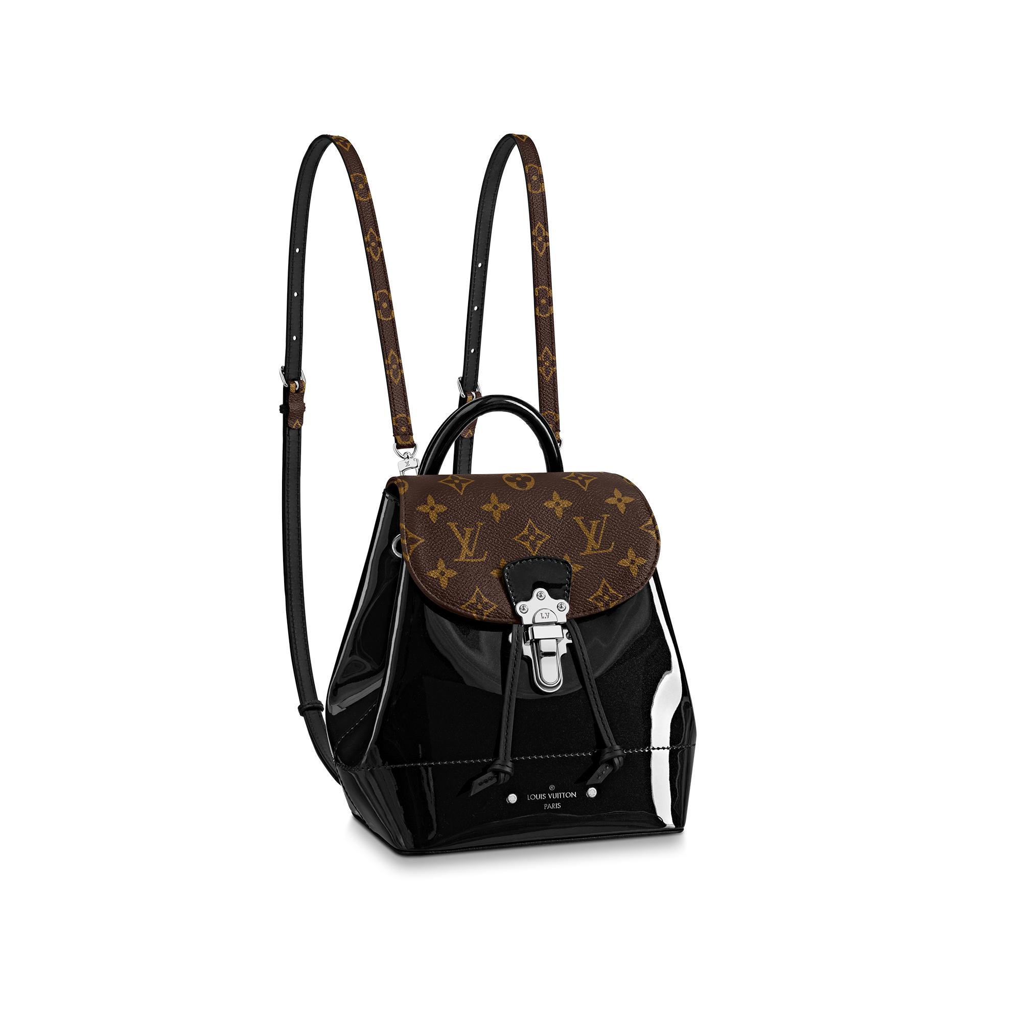 louis vuitton black backpack mini