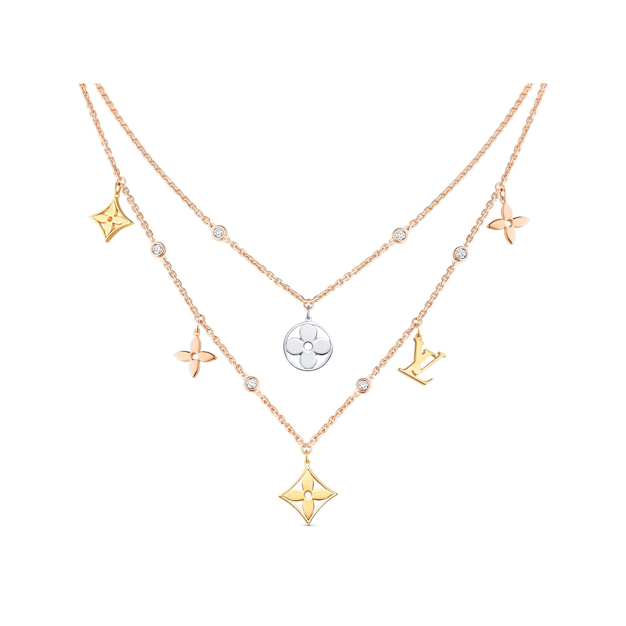 louis vuitton gold charm necklace