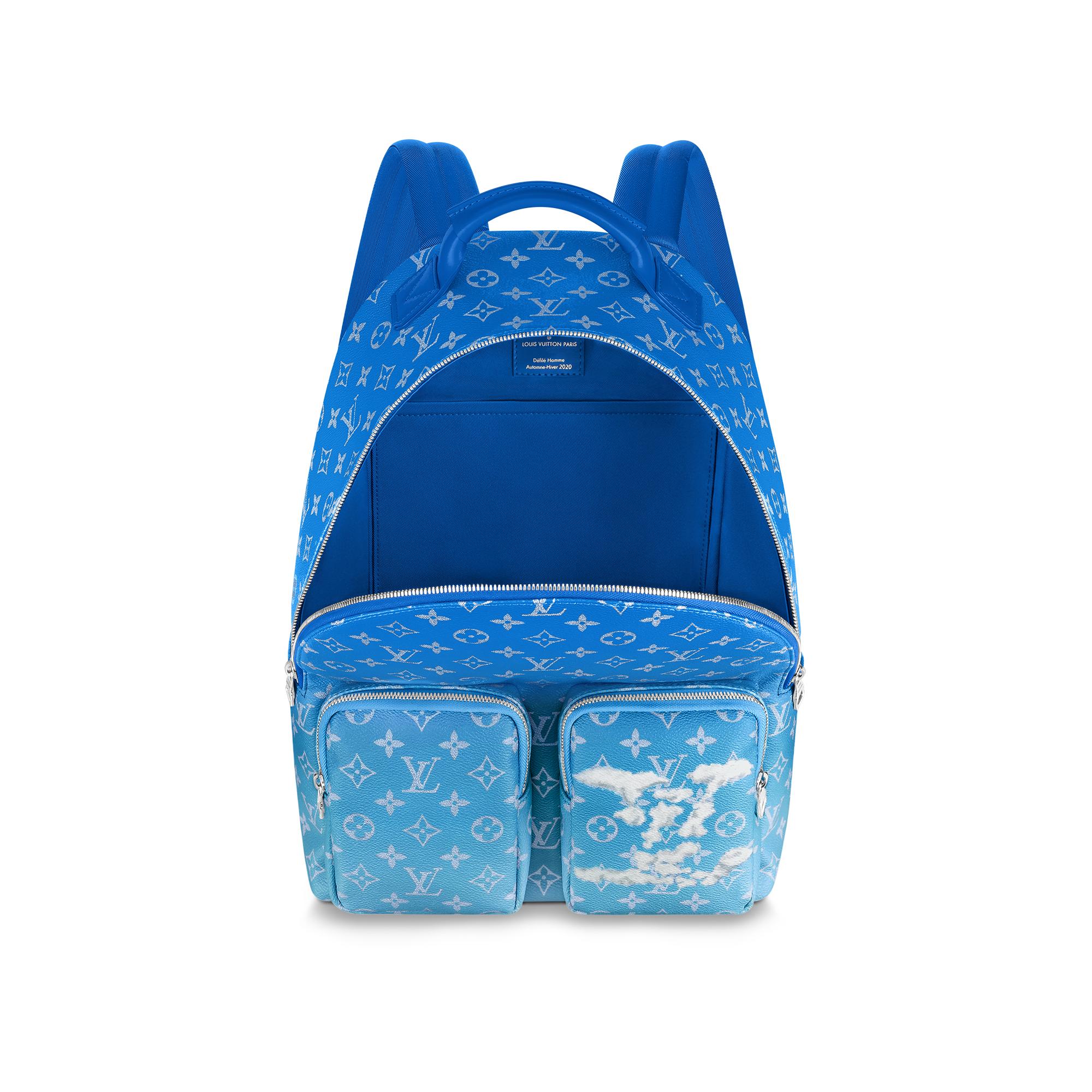 blue louis vuitton backpack