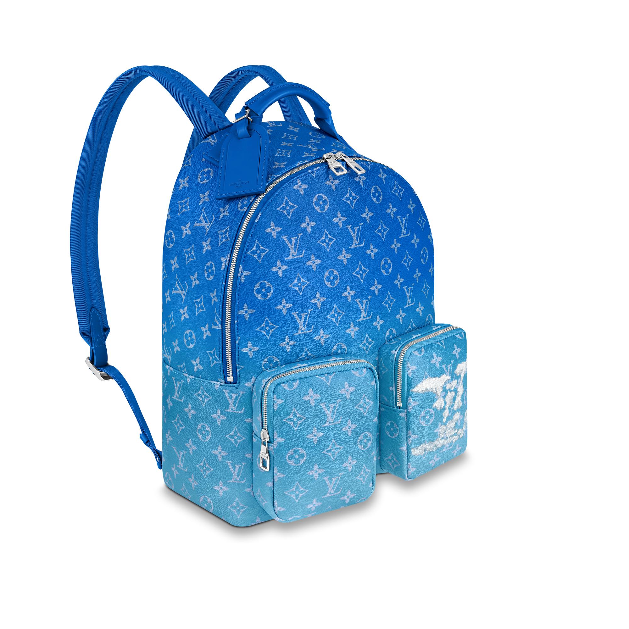 blue louis vuitton backpack