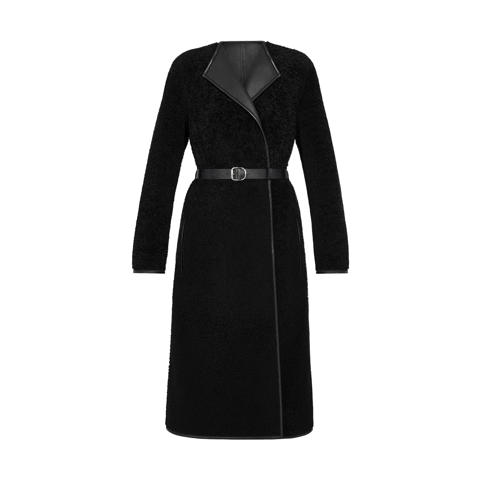 shearling wrap coat