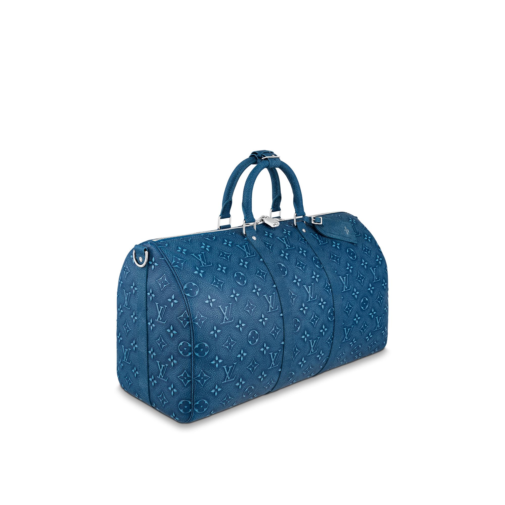 louis vuitton blue travel bag