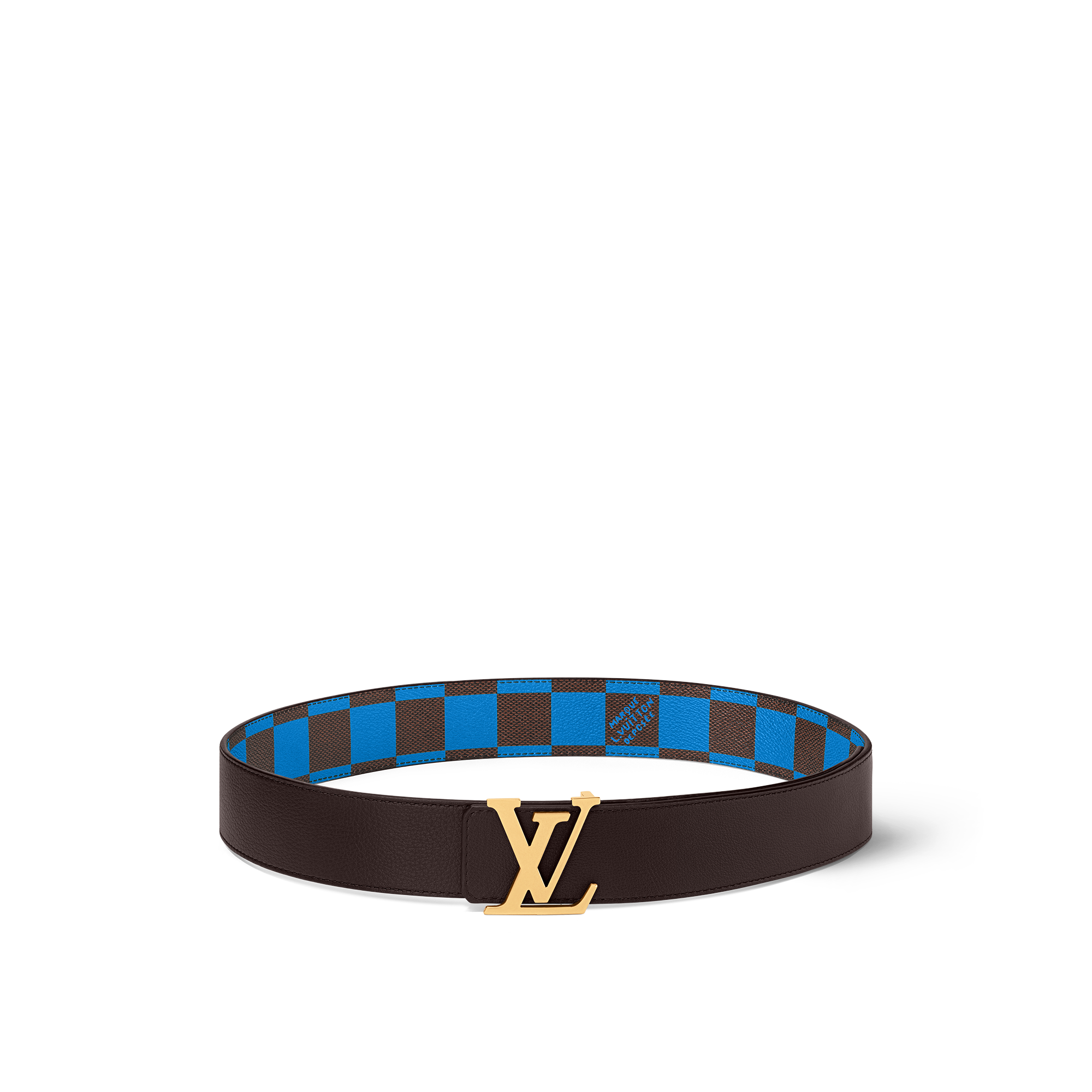 louis vuitton belt blue and black