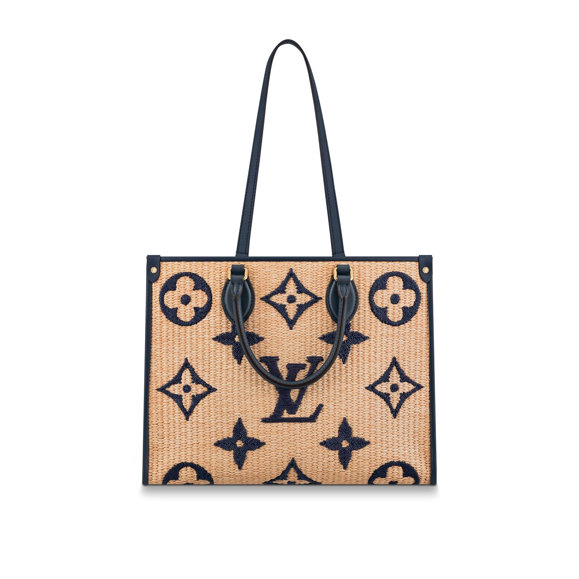 louis vuitton raffia tote
