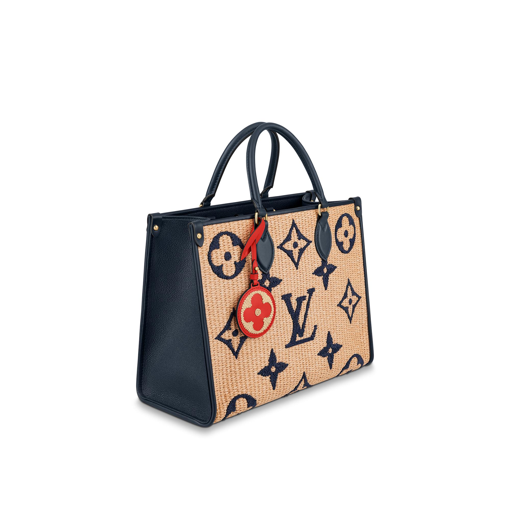 louis vuitton raffia tote