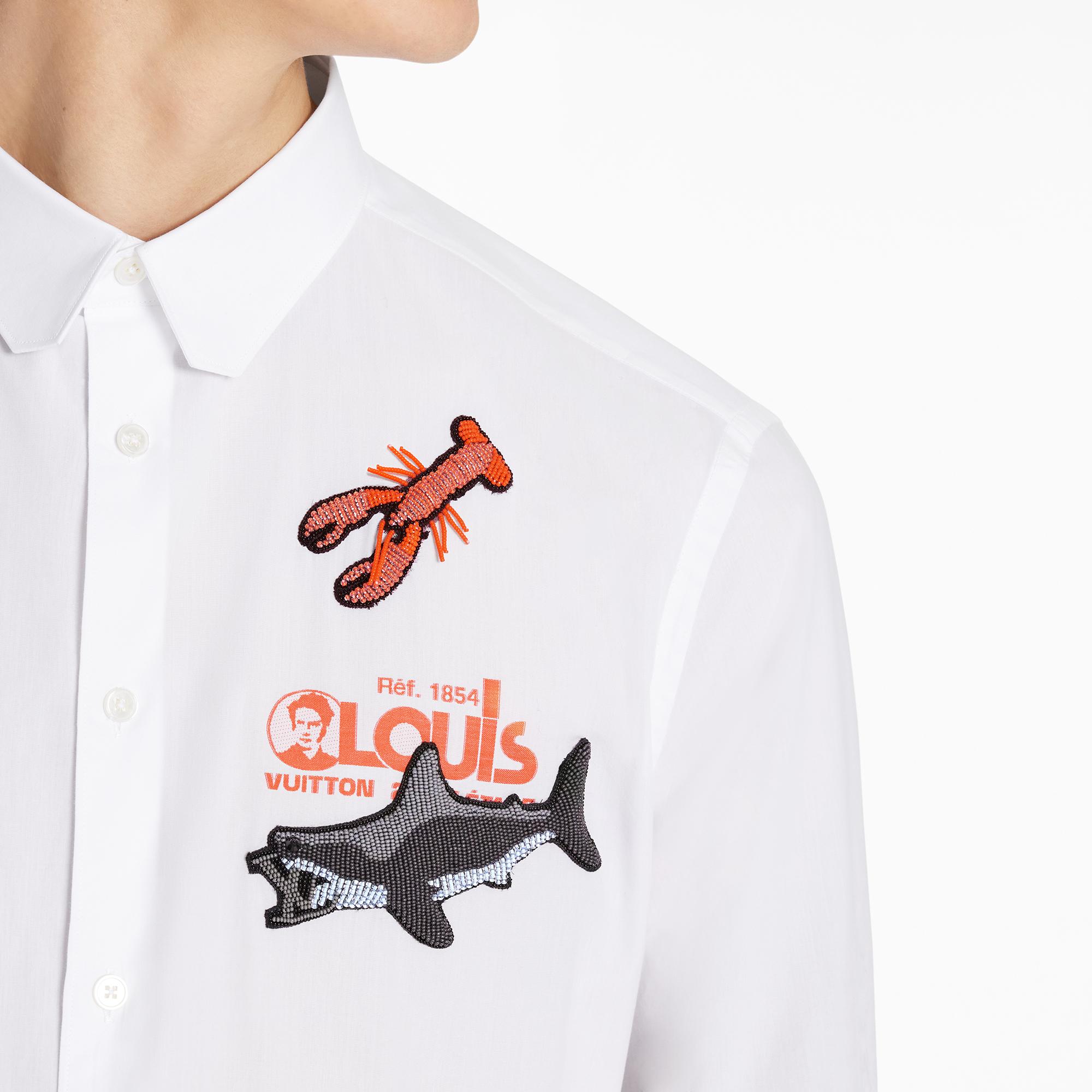 Regular Shirt With Beads Patches 