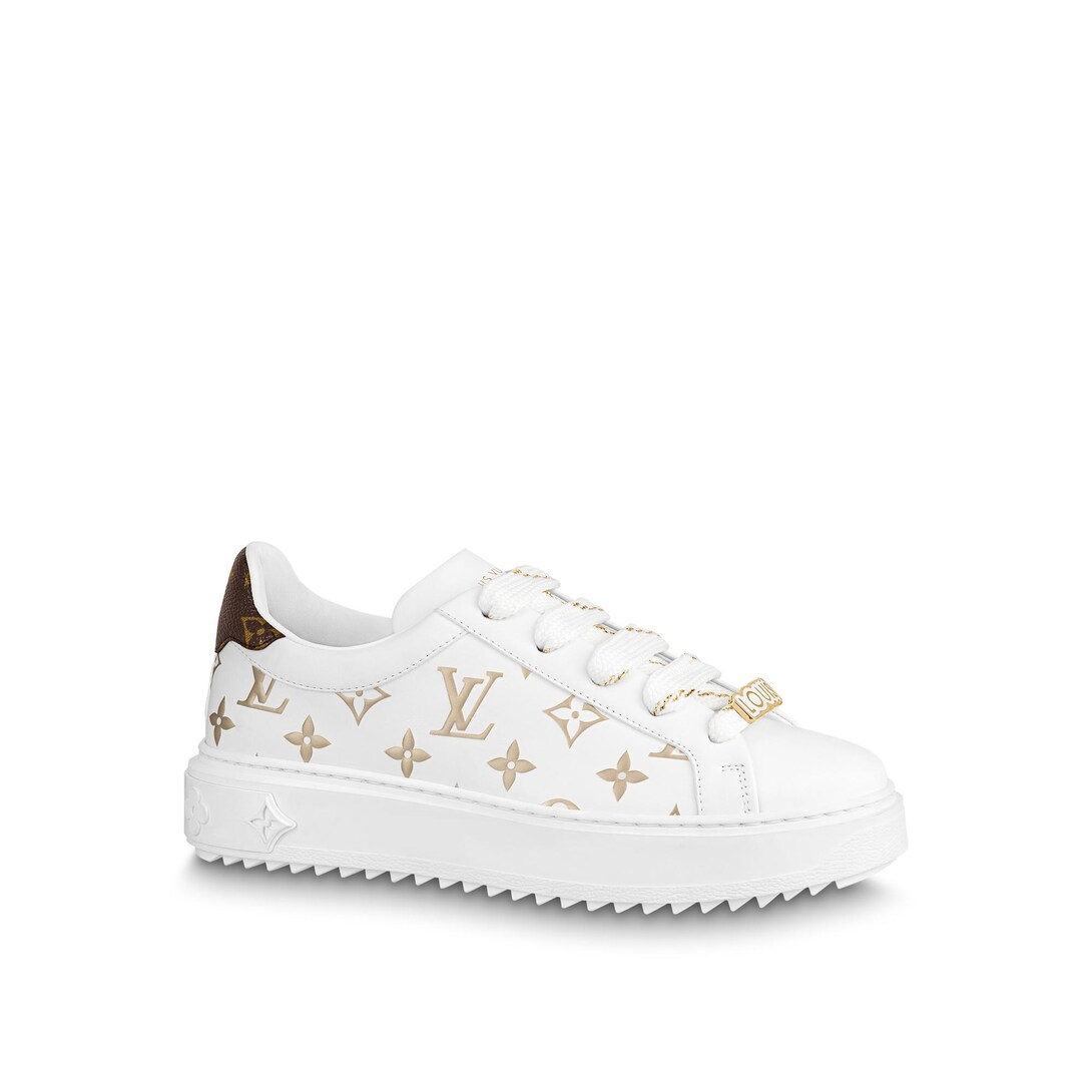 louis vuitton time out sneakers all white