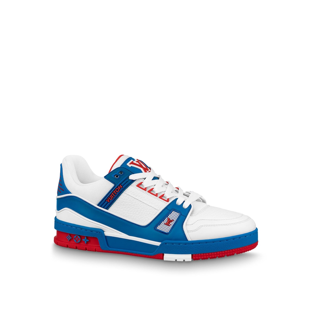 louis vuitton sneakers blue and white